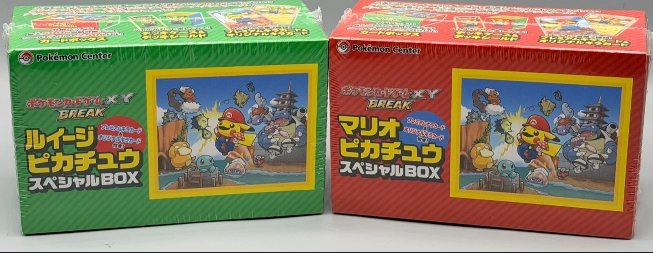 Pokemon TCG Mario & Luigi Pikachu XY Pokemon Center Special Promo Box Sealed New - Sold For $50,000